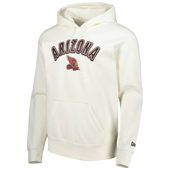 Arizona Cardinals New Era Sideline Chrome Pullover Hoodie Cream - NFL