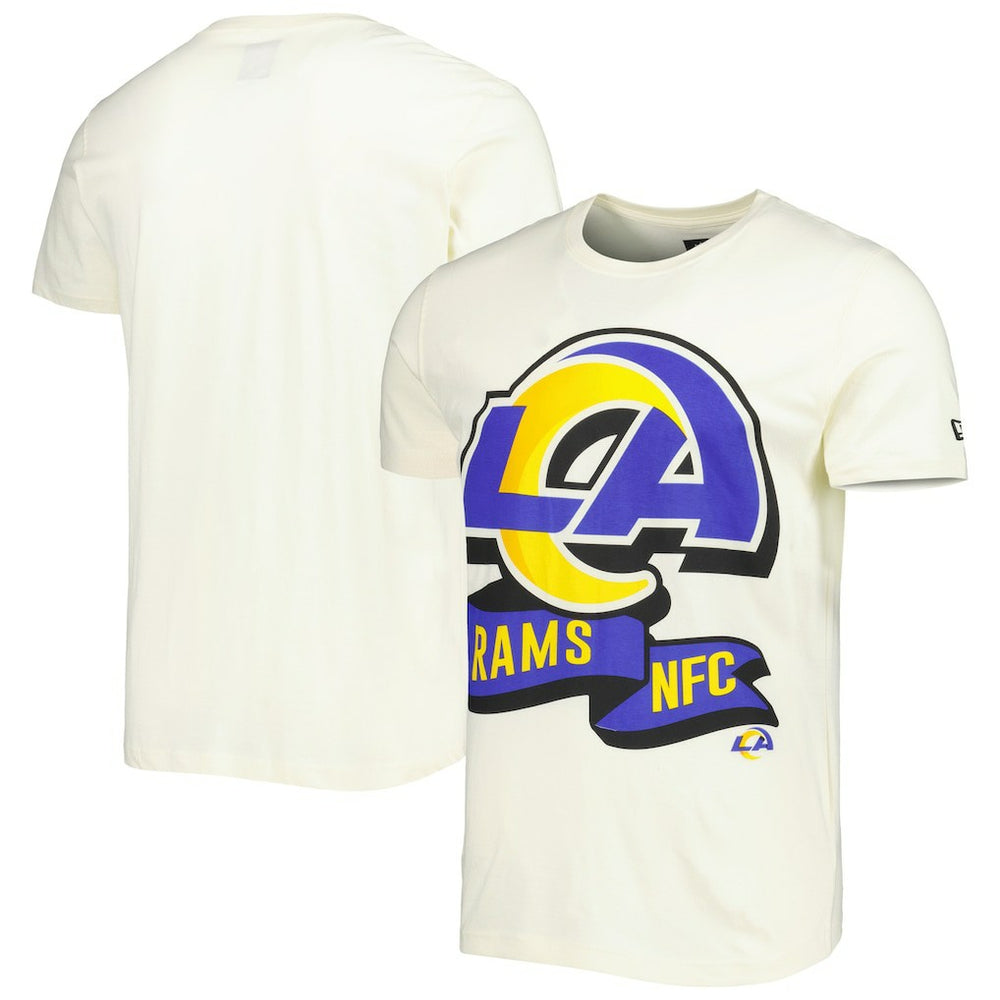 Los Angeles Rams New Era Sideline Chrome T-Shirt Cream - NFL