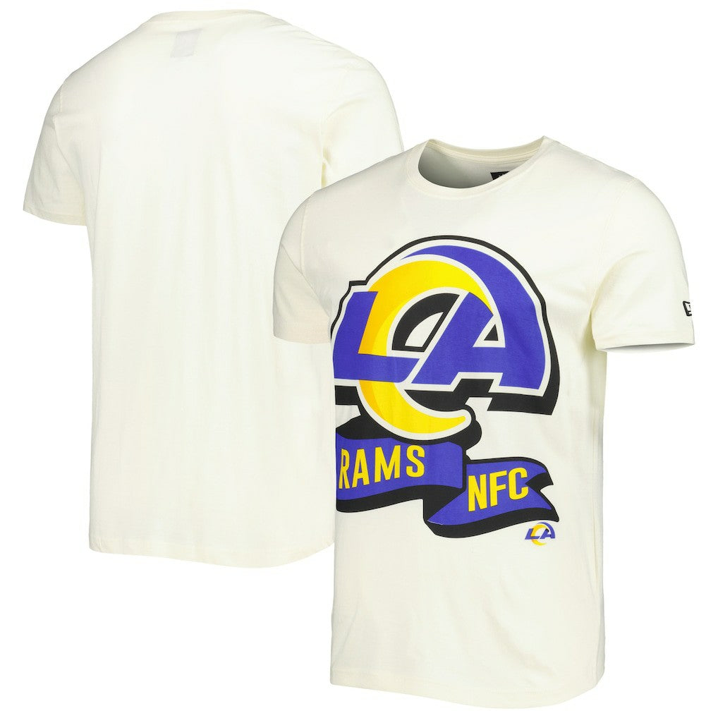 Los Angeles Rams New Era Sideline Chrome T-Shirt Cream - NFL