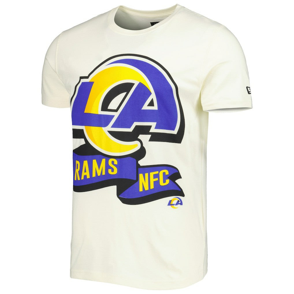 Los Angeles Rams New Era Sideline Chrome T-Shirt Cream - NFL