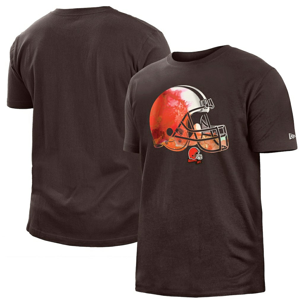 Cleveland Browns New Era 2022 Sideline Ink Dye T-Shirt Brown - NFL