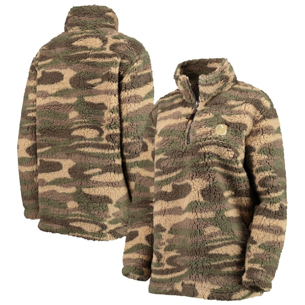 New Jersey Devils - G-III Sports by Carl Banks Women's Sherpa Quarter-Zip Jacket Camo