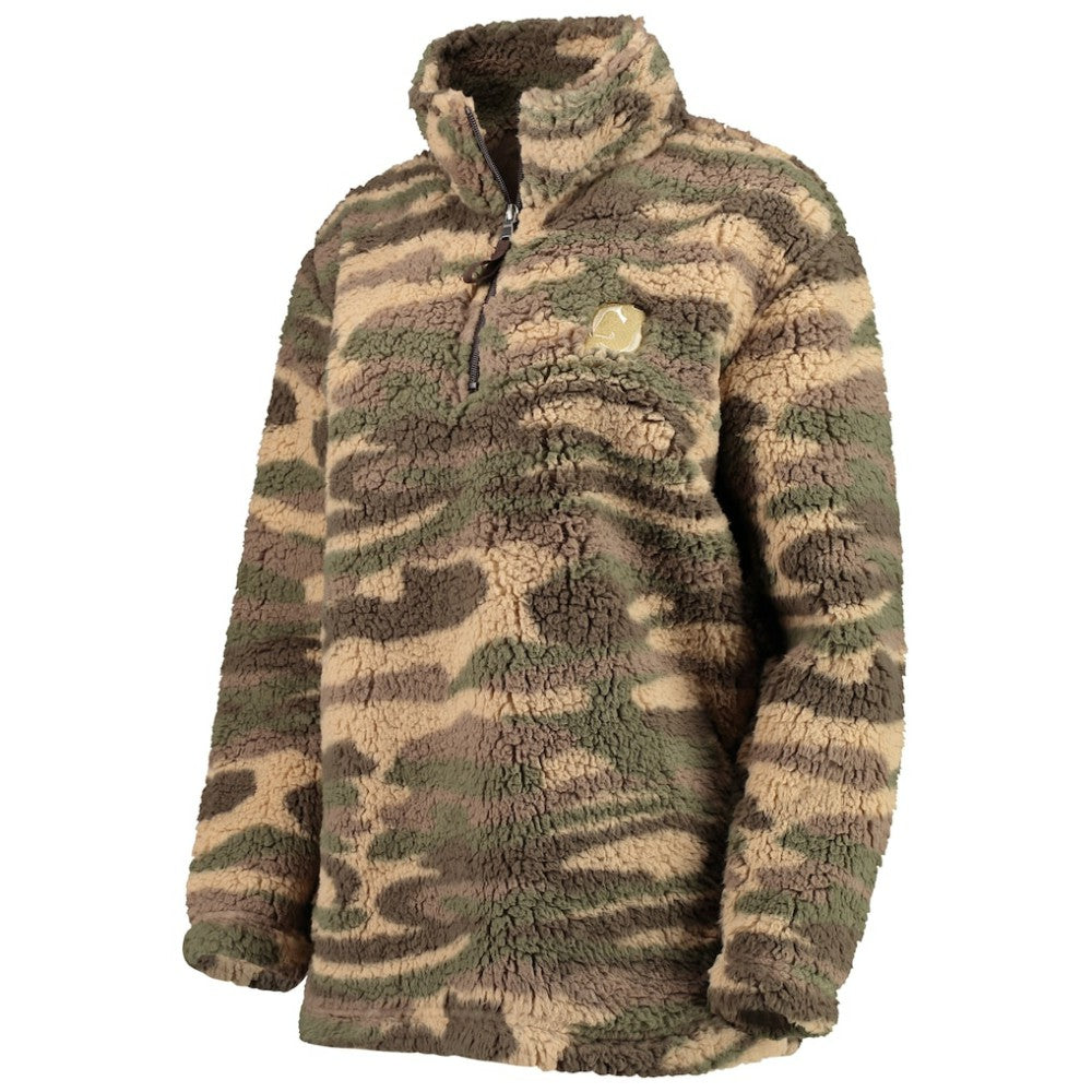 New Jersey Devils - G-III Sports by Carl Banks Women's Sherpa Quarter-Zip Jacket Camo