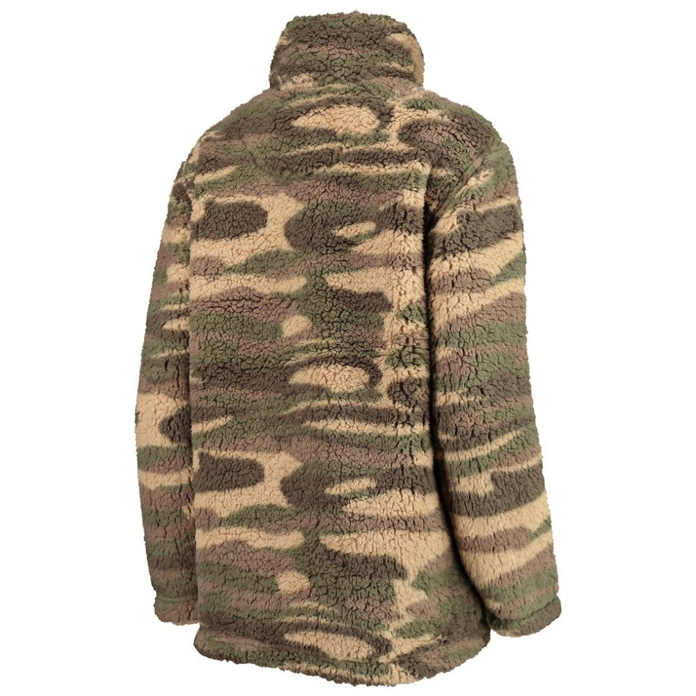 New Jersey Devils - G-III Sports by Carl Banks Women's Sherpa Quarter-Zip Jacket Camo