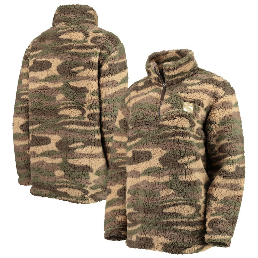 New York Rangers G-III Sports by Carl Banks Women's Sherpa Quarter-Zip Jacket Camo
