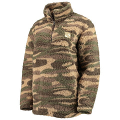 New York Rangers G-III Sports by Carl Banks Women's Sherpa Quarter-Zip Jacket Camo
