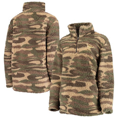 St. Louis Blues - G-III Sports by Carl Banks Women's Sherpa Quarter-Zip Jacket Camo