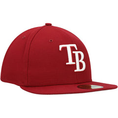 Tampa Bay Rays New Era White Logo 59FIFTY Fitted Hat discount