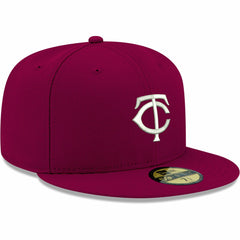 Minnesota Twins New Era White Logo 59FIFTY Fitted Hat Clearance