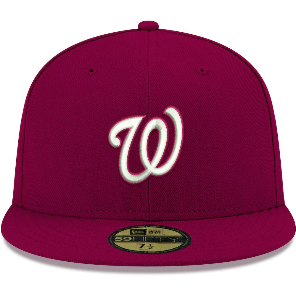 Washington Nationals New Era White Logo 59FIFTY Fitted Hat Sale