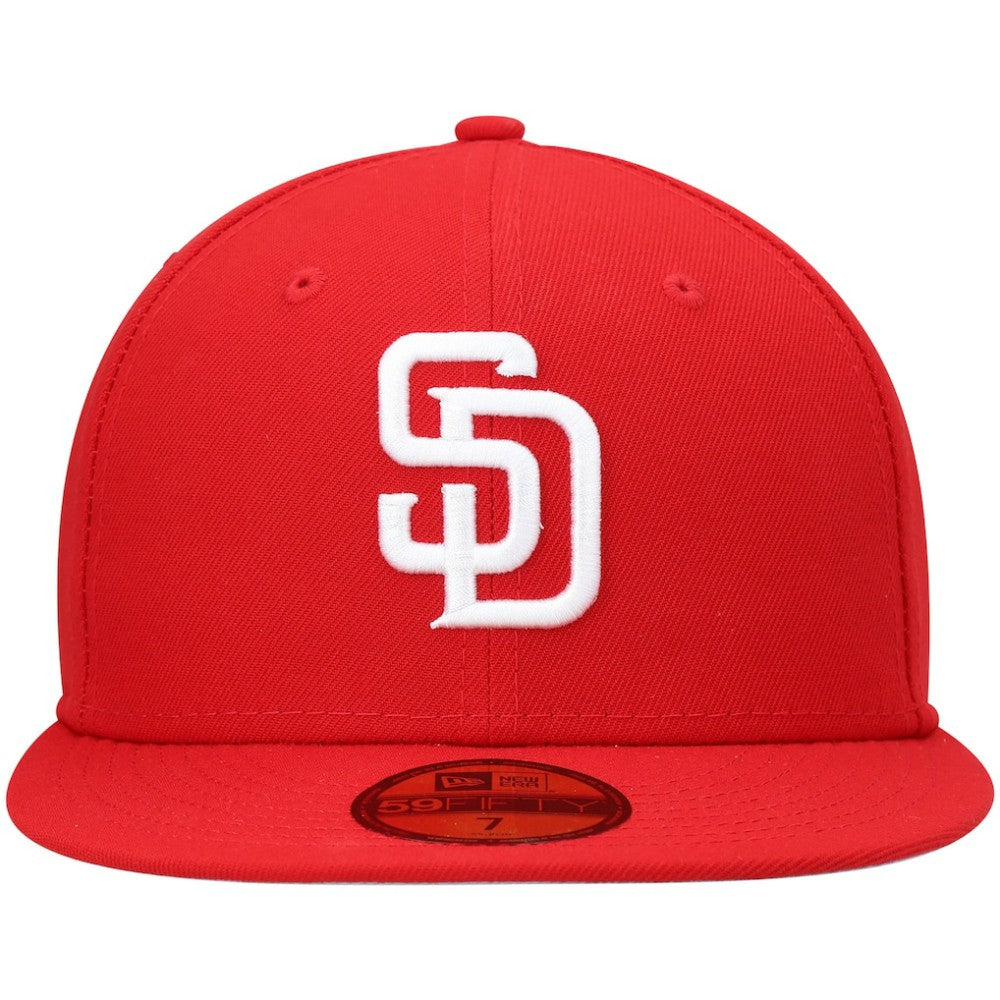 San Diego Padres New Era White Logo 59FIFTY Fitted Hat Lifestyle