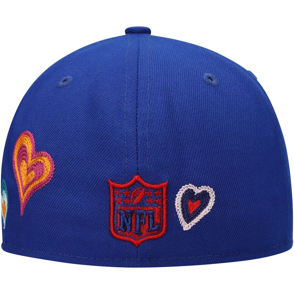 New York Giants New Era Chain Stitch Heart 59FIFTY Fitted Hat Royal - NFL