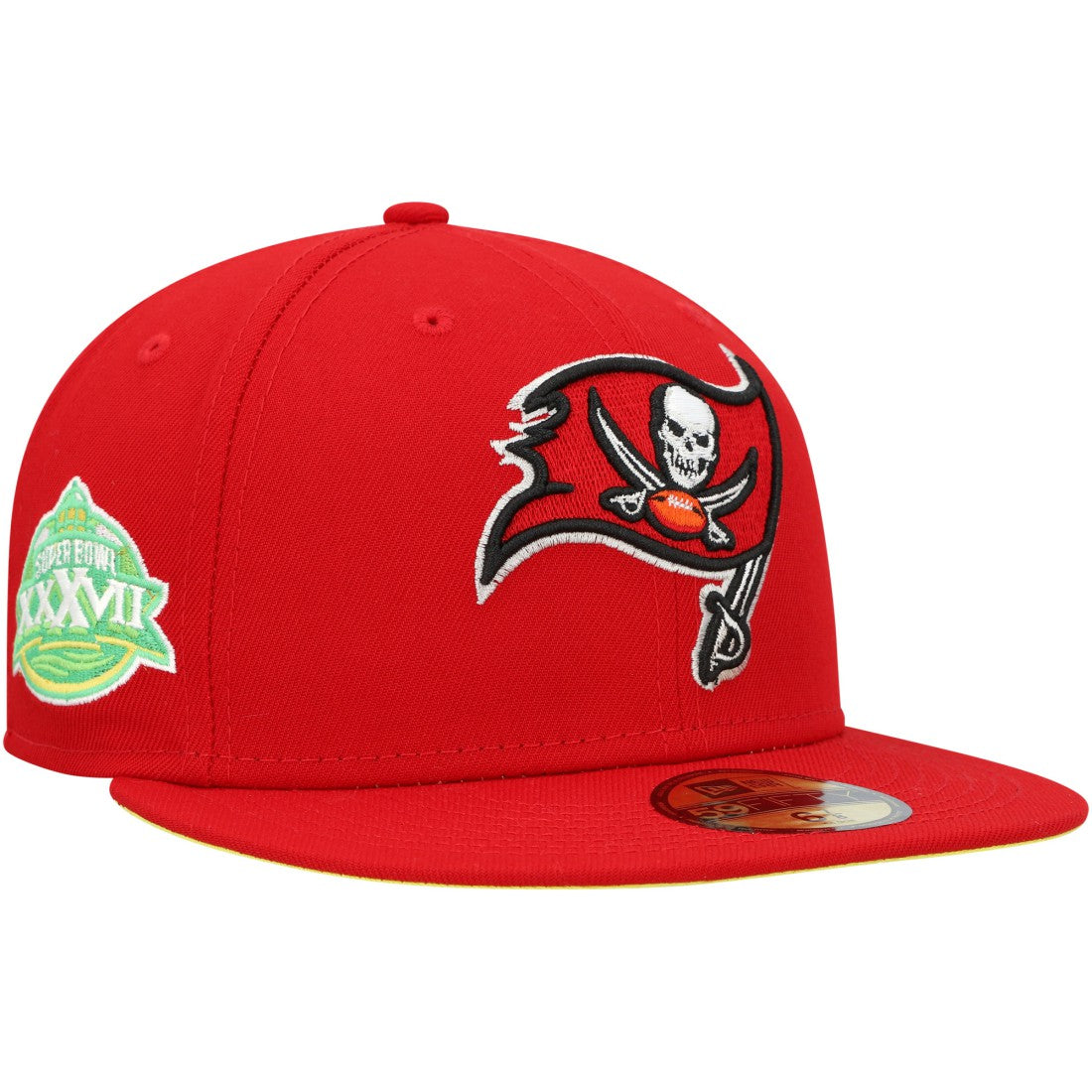Tampa Bay Buccaneers New Era Super Bowl XXXVII Citrus Pop 59FIFTY Fitted Hat Scarlet - NFL