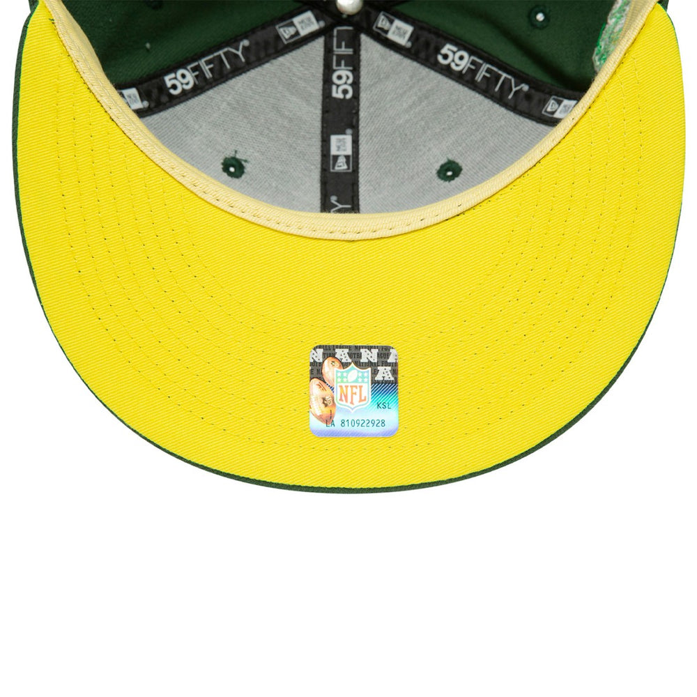 Green Bay Packers New Era Super Bowl XXXI Citrus Pop 59FIFTY Fitted Hat Green - NFL