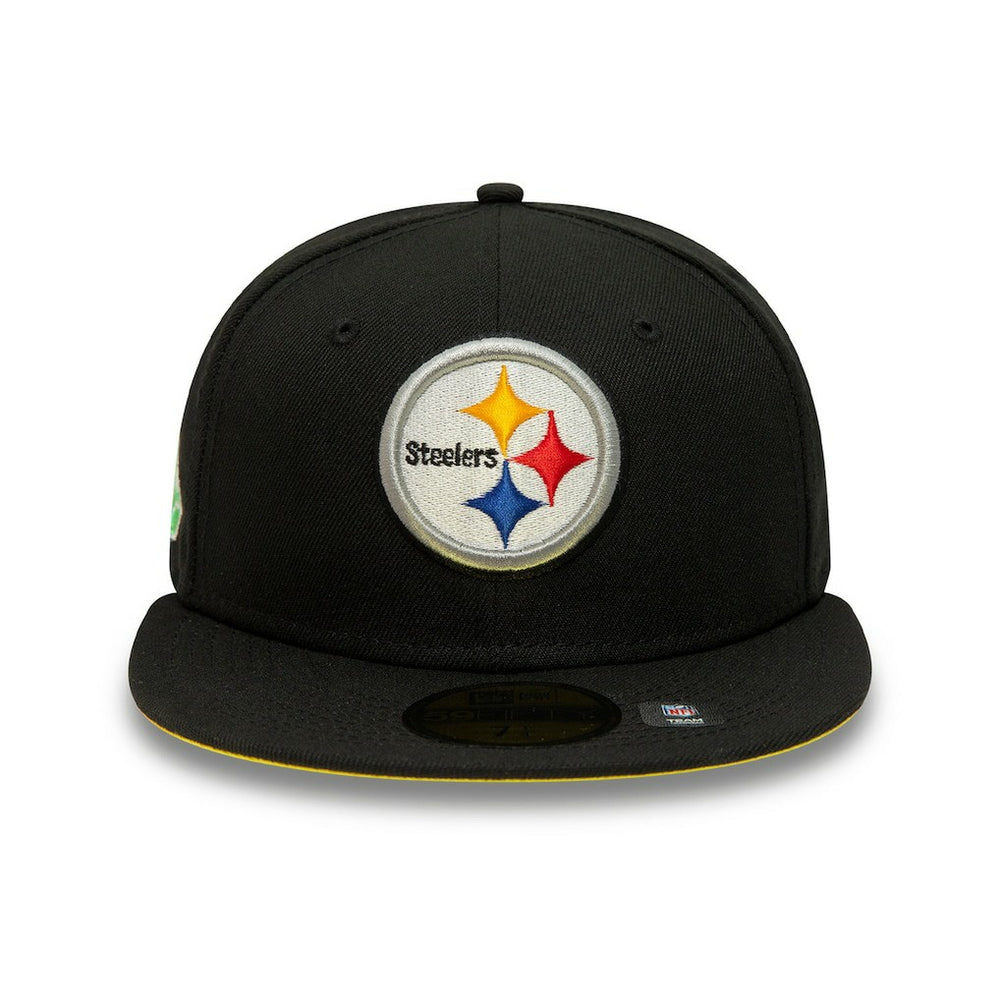 Pittsburgh Steelers New Era Super Bowl XL Citrus Pop 59FIFTY Fitted Hat Black - NFL
