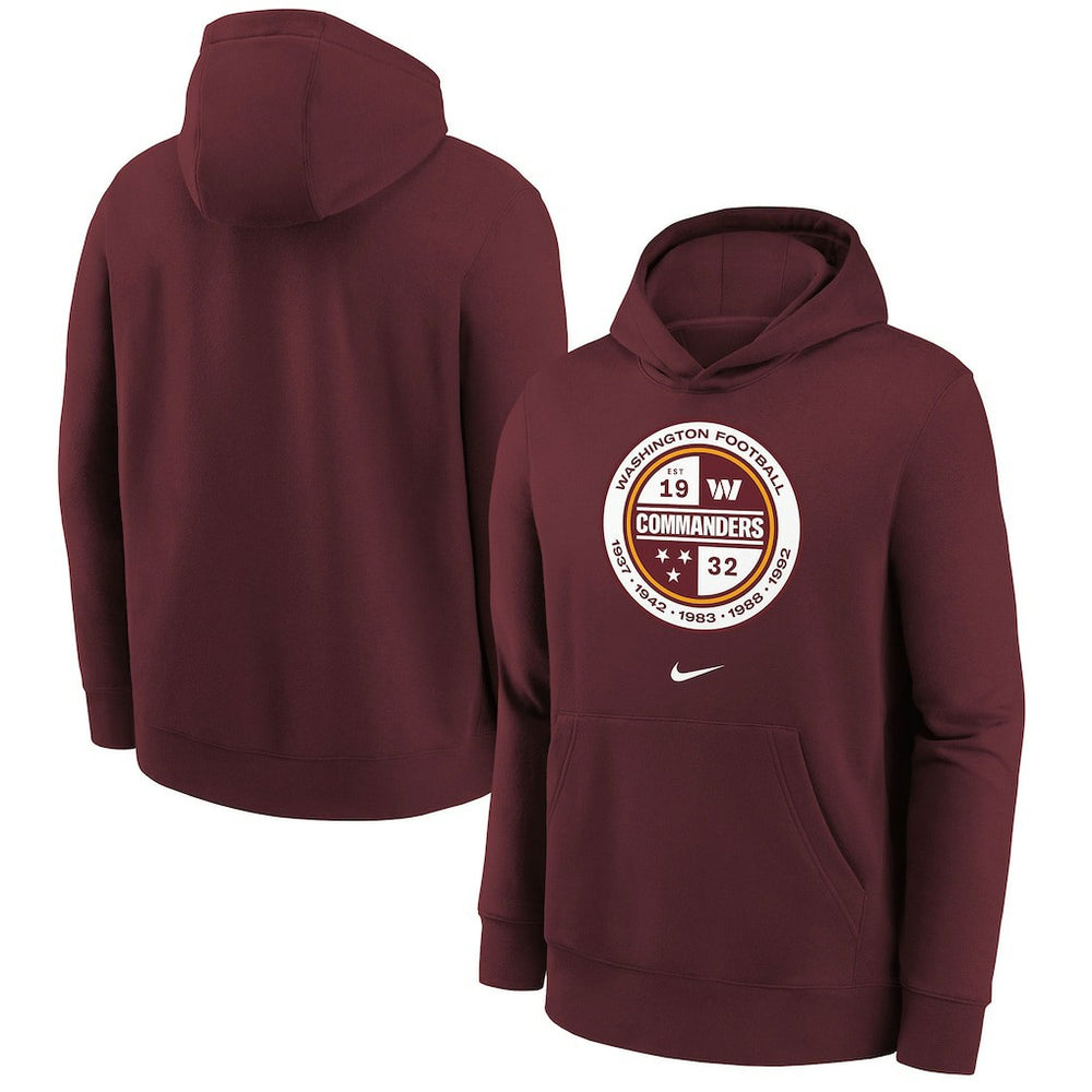 Washington Commanders Youth Alternate Logo Pullover Hoodie Burgundy - Nike