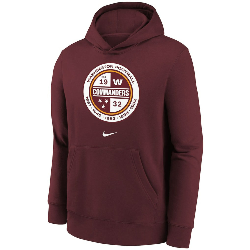 Washington Commanders Youth Alternate Logo Pullover Hoodie Burgundy - Nike