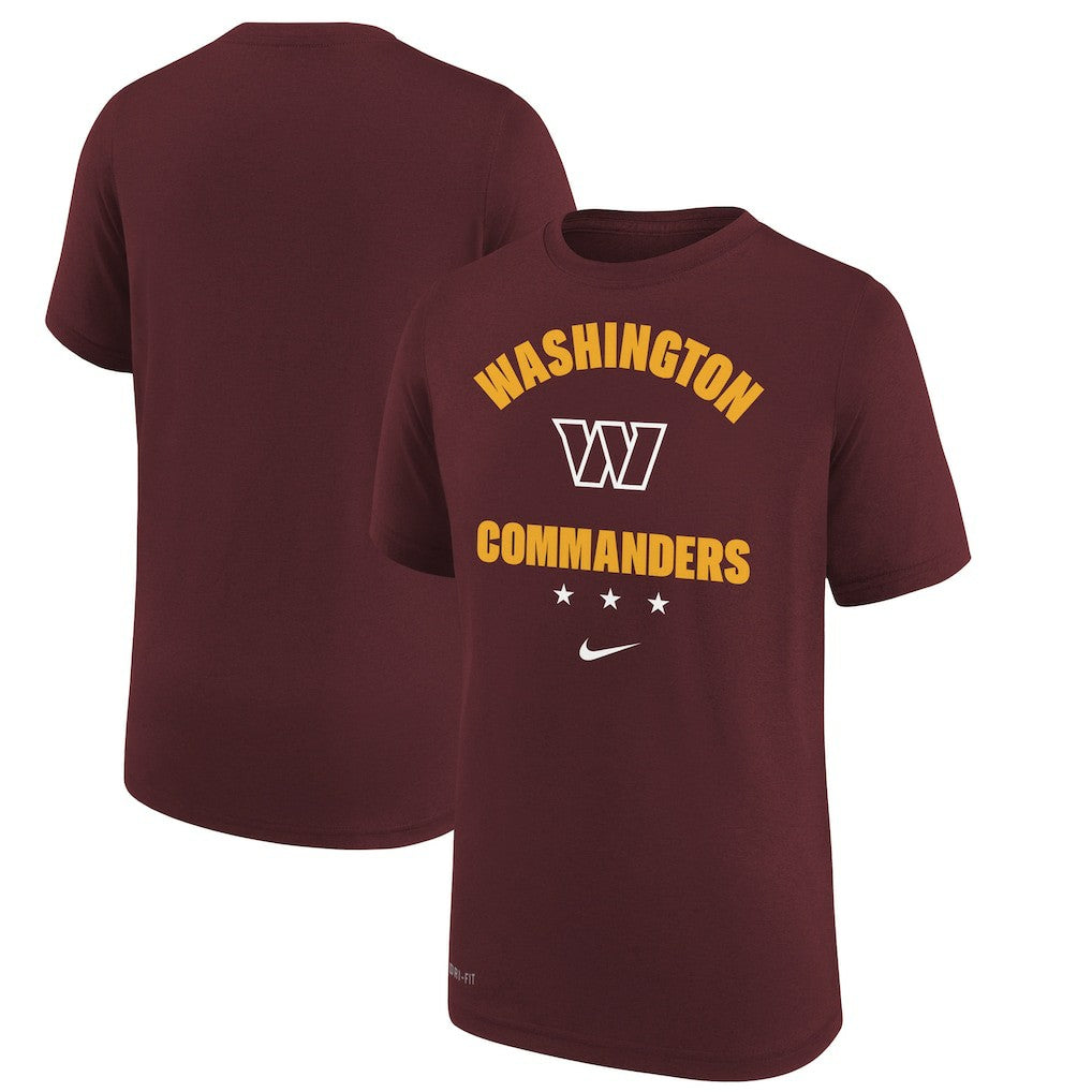 Washington Commanders Youth Team Athletic Performance T-Shirt Burgundy - Nike