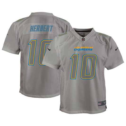 Justin Herbert Los Angeles Chargers Youth Atmosphere Game Jersey - Gray | NFL Jerseys
