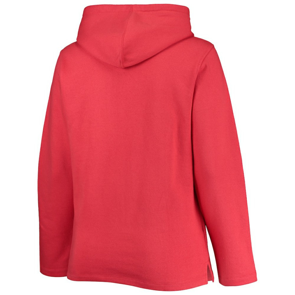 Boston Red Sox Soft as a Grape Women's Plus Size Side Split Pullover Hoodie Lifestyle
