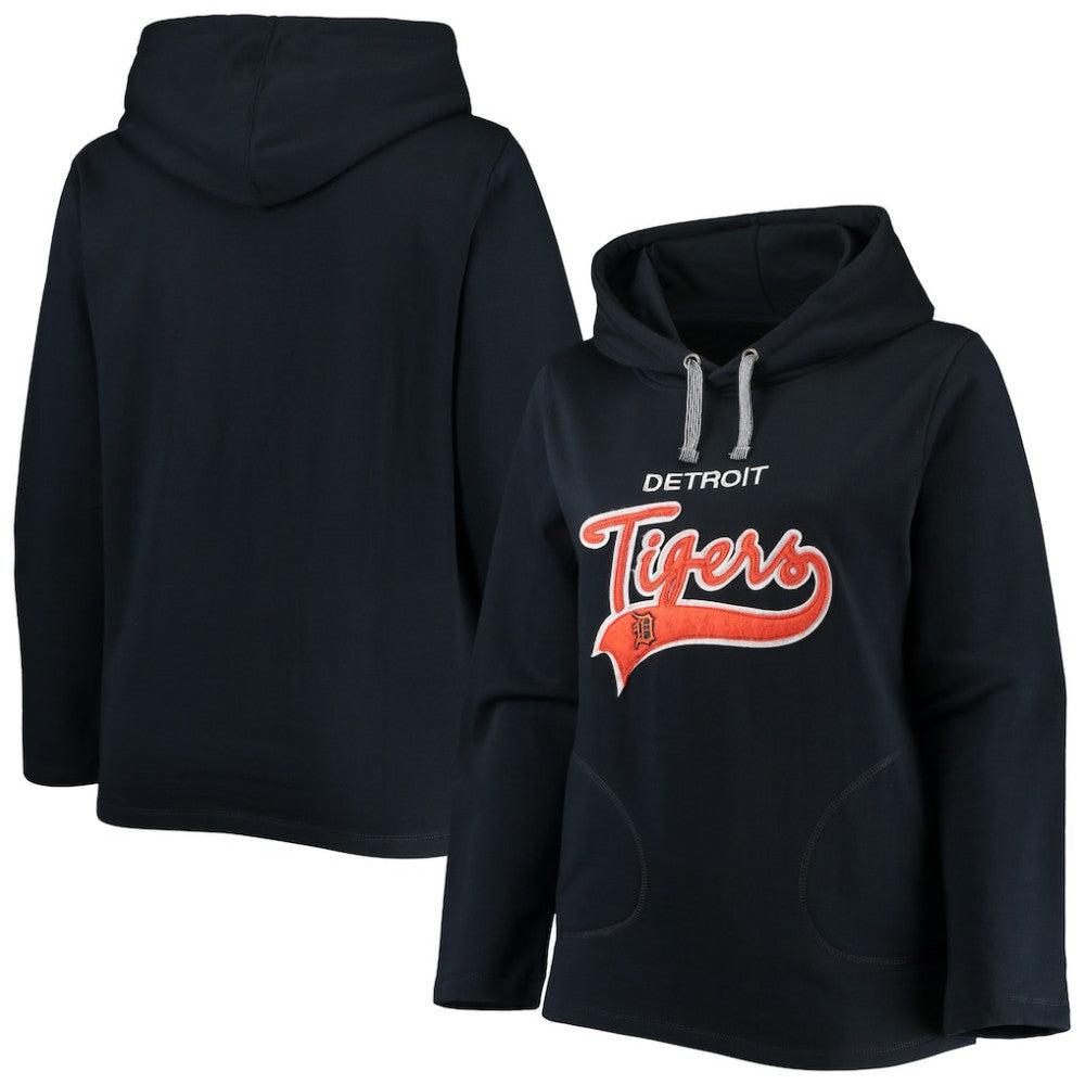 Detroit Tigers Soft as a Grape Women's Plus Size Side Split Pullover Hoodie Online