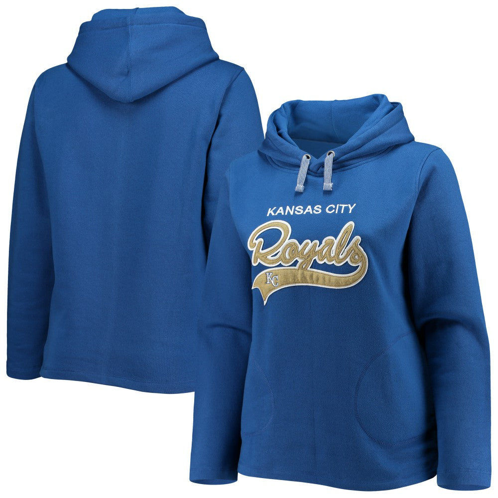 Kansas City Royals Soft as a Grape Women's Plus Size Side Split Pullover Hoodie for sale