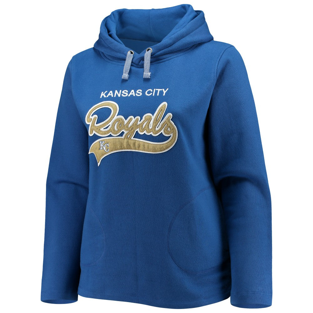 Kansas City Royals Soft as a Grape Women's Plus Size Side Split Pullover Hoodie for sale