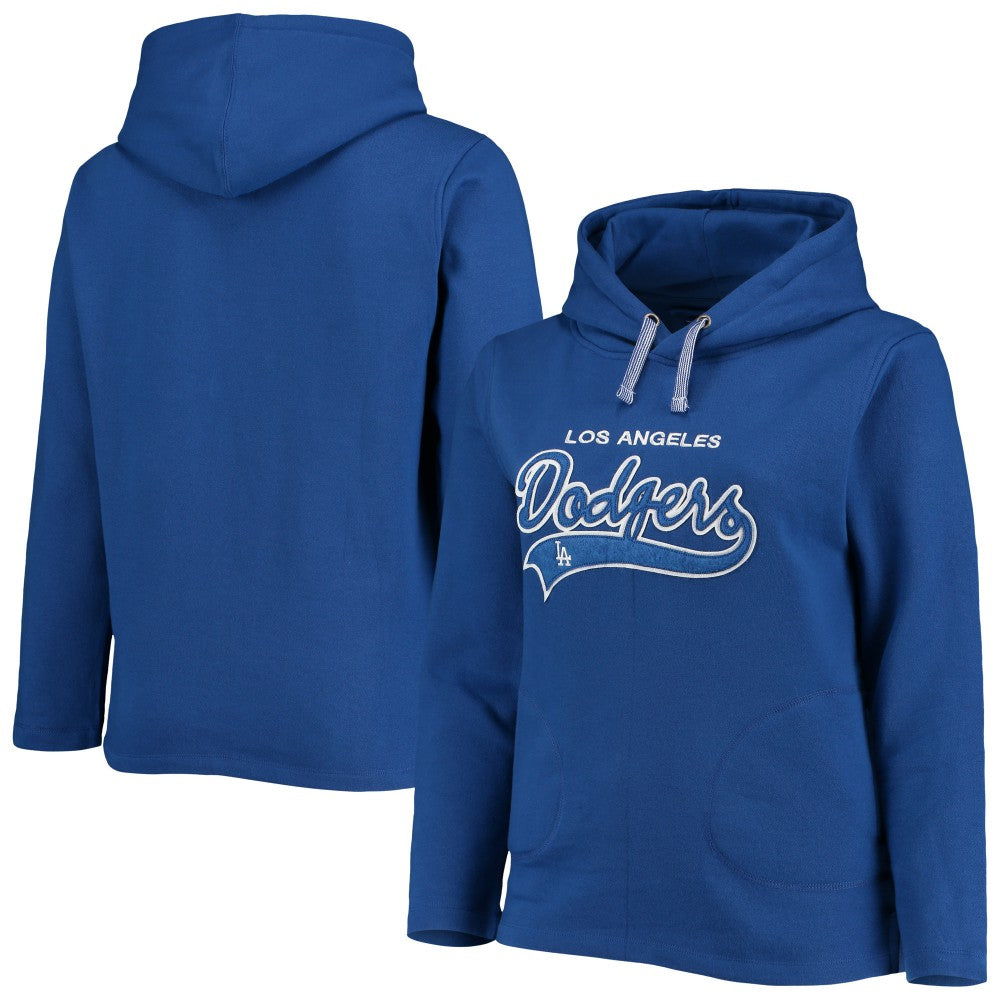 Los Angeles Dodgers Soft as a Grape Women's Plus Size Side Split Pullover Hoodie discount