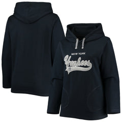 New York Yankees Soft as a Grape Women's Plus Size Side Split Pullover Hoodie On Sale