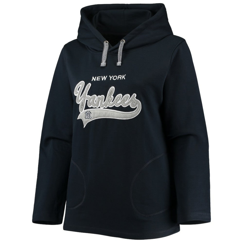 New York Yankees Soft as a Grape Women's Plus Size Side Split Pullover Hoodie On Sale