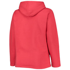 St. Louis Cardinals Soft as a Grape Women's Plus Size Side Split Pullover Hoodie Lifestyle