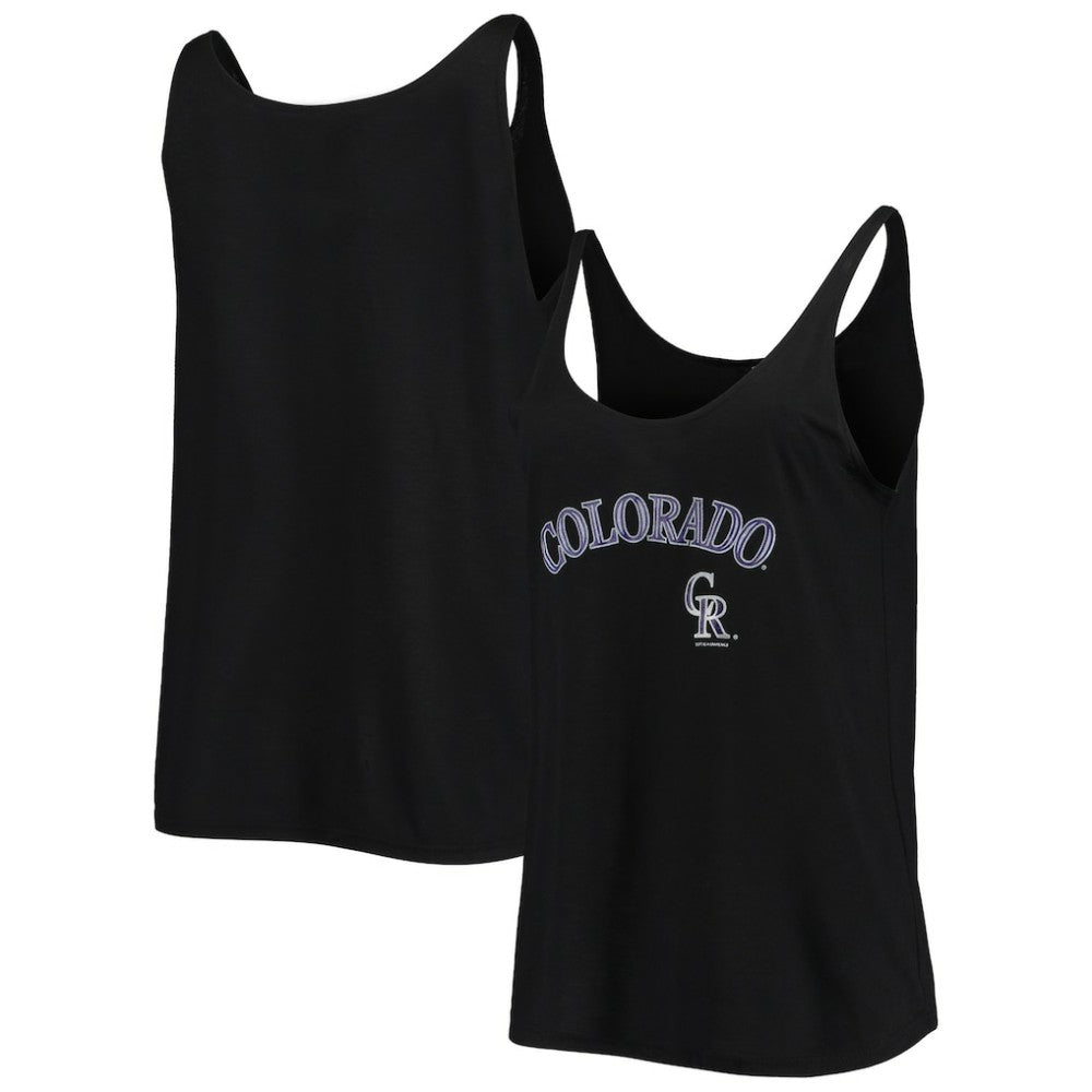 Colorado Rockies Soft as a Grape Women's Slouchy Tank Top Clearance