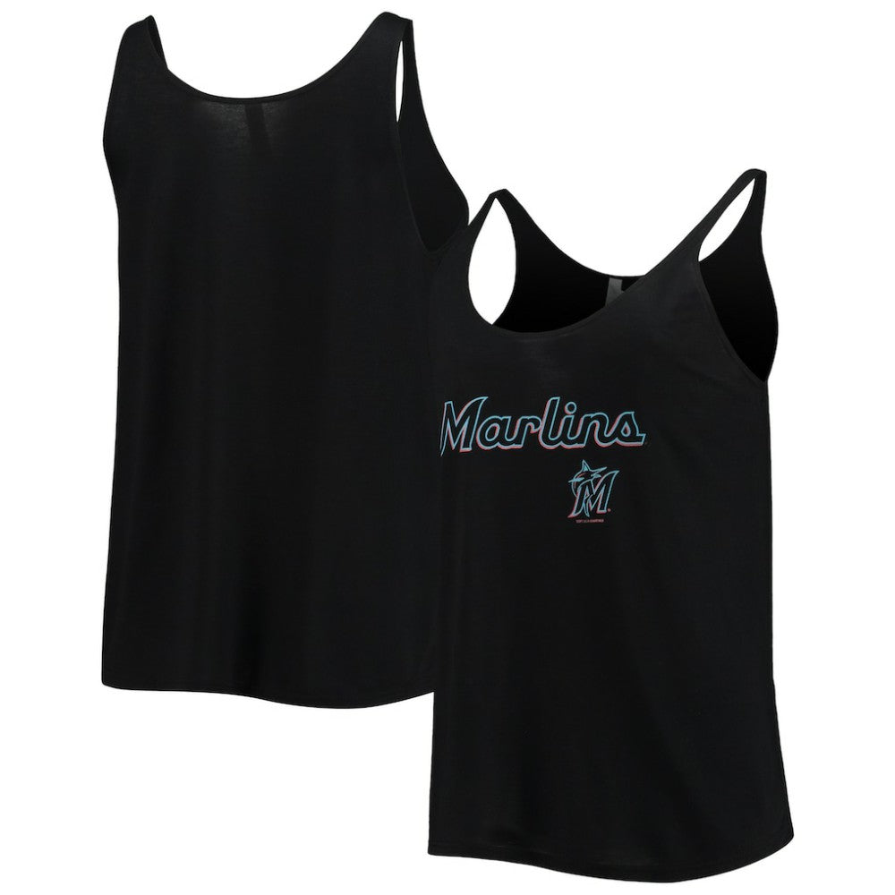 Miami Marlins Soft as a Grape Women's Slouchy Tank Top Sale
