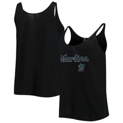 Miami Marlins Soft as a Grape Women's Slouchy Tank Top Sale