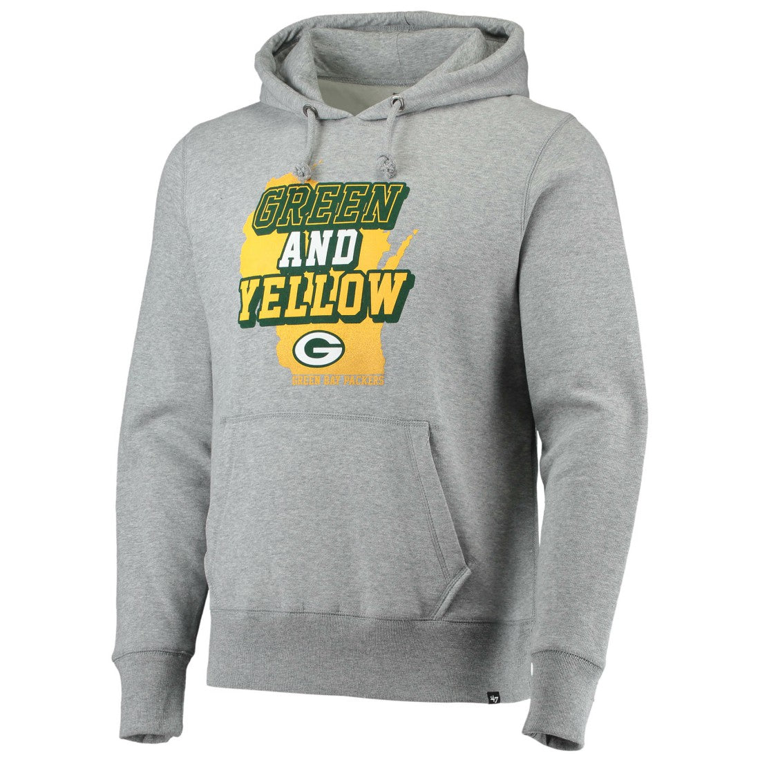 Green Bay Packers '47 Team Headline Pullover Hoodie Heathered Gray - 47 brand