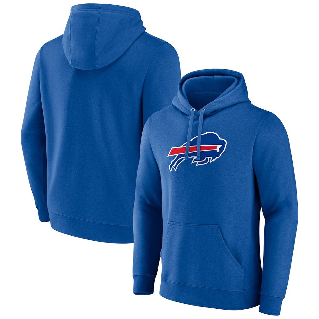 Buffalo Bills Primary Logo Fitted Pullover Hoodie Royal - NFL