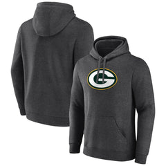 Green Bay Packers Primary Logo Fitted Pullover Hoodie Charcoal - NFL