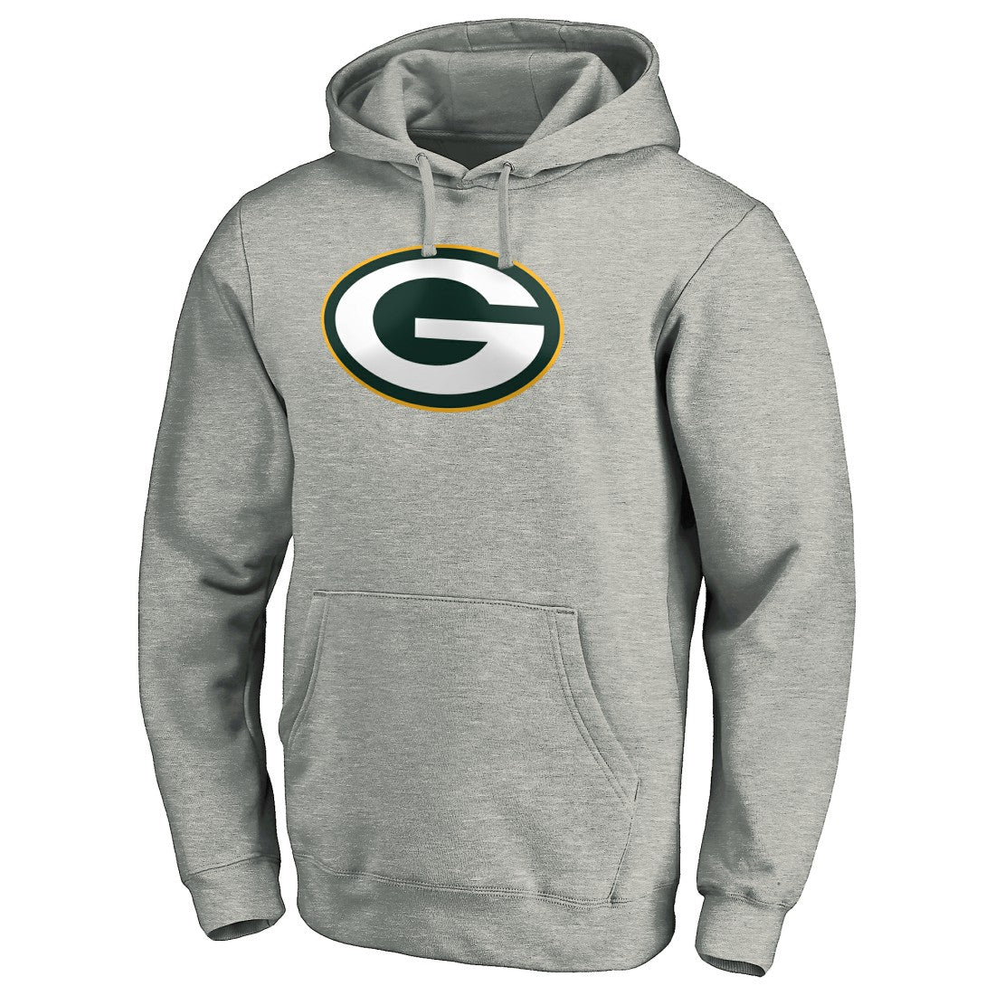 Green Bay Packers Primary Logo Fitted Pullover Hoodie Heather Gray - NFL