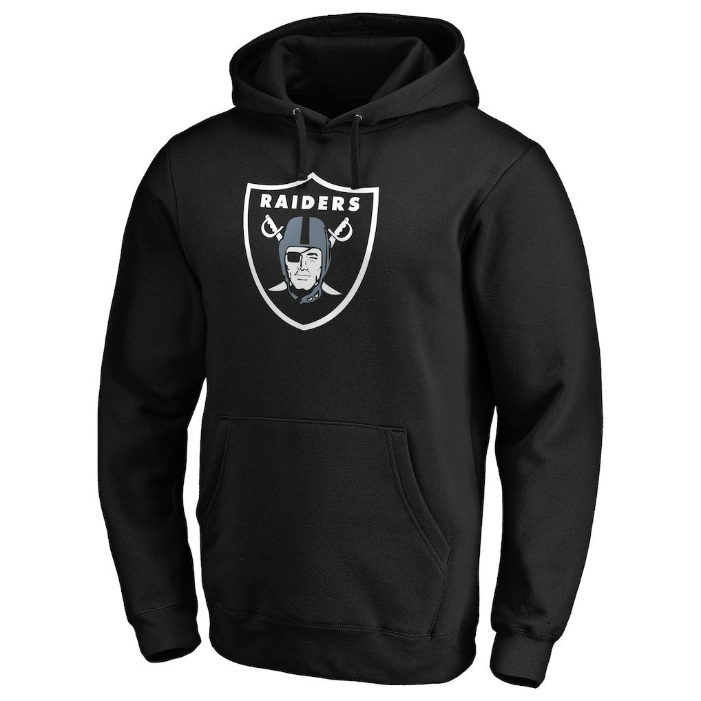 Las Vegas Raiders Primary Logo Fitted Pullover Hoodie Black - NFL