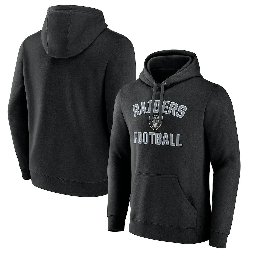 Las Vegas Raiders Victory Arch Team Fitted Pullover Hoodie Black - NFL