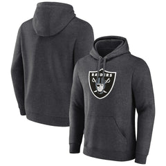 Las Vegas Raiders Primary Logo Fitted Pullover Hoodie Charcoal - NFL