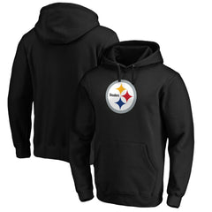 Pittsburgh Steelers Primary Logo Fitted Pullover Hoodie Black - NFL
