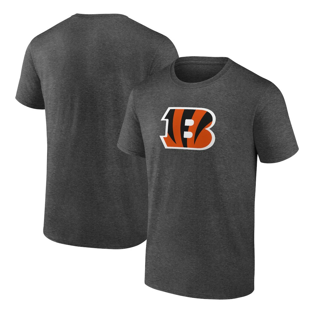 Cincinnati Bengals Primary Logo T-Shirt Heather Charcoal - Fanatics