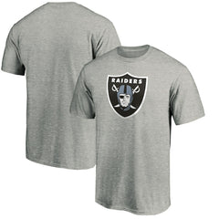 Las Vegas Raiders Primary Logo T-Shirt Heather Gray - Fanatics