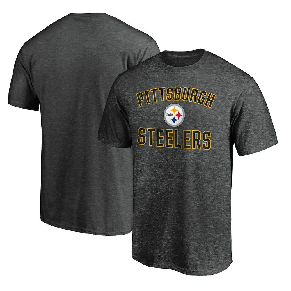 Pittsburgh Steelers Victory Arch T-Shirt Heather Charcoal - Fanatics