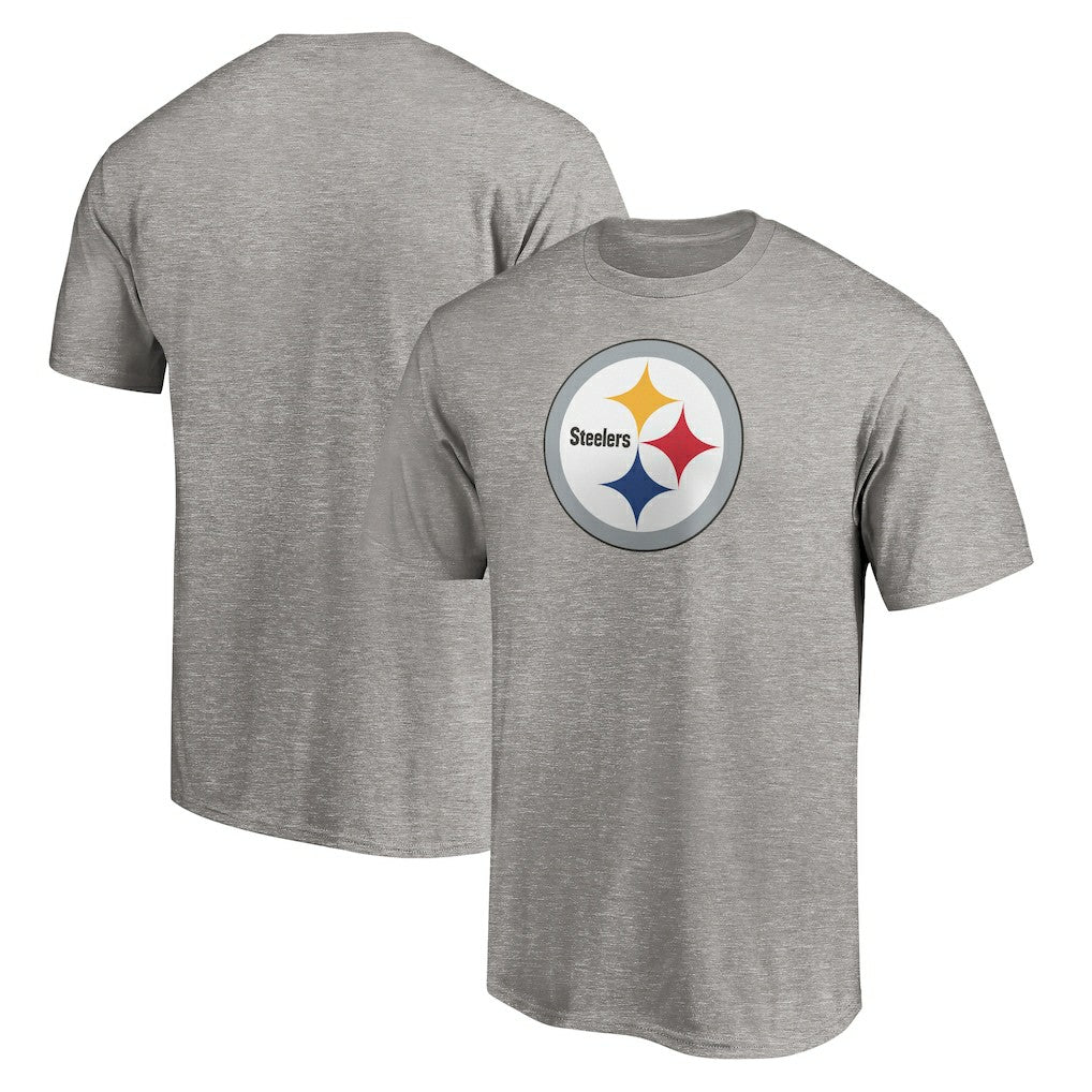Pittsburgh Steelers Primary Logo T-Shirt Heather Gray - Fanatics