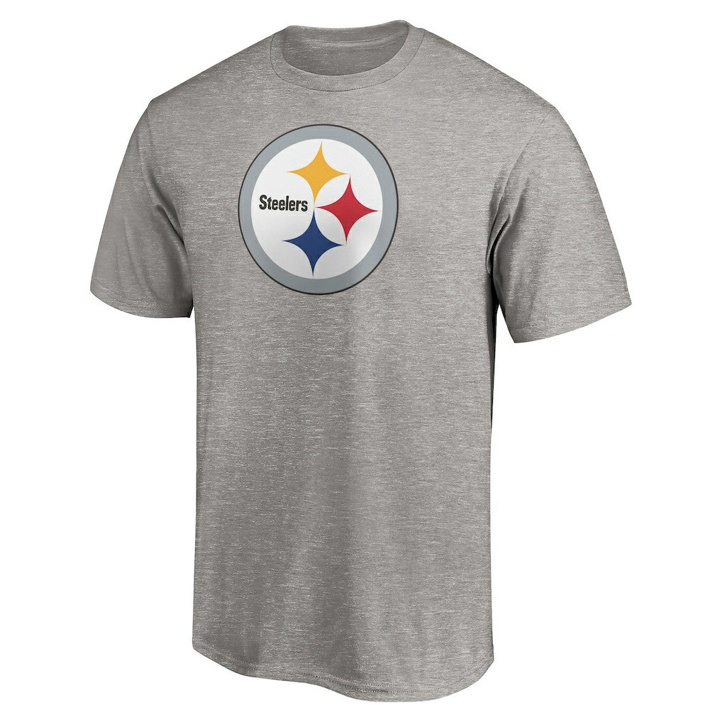 Pittsburgh Steelers Primary Logo T-Shirt Heather Gray - Fanatics