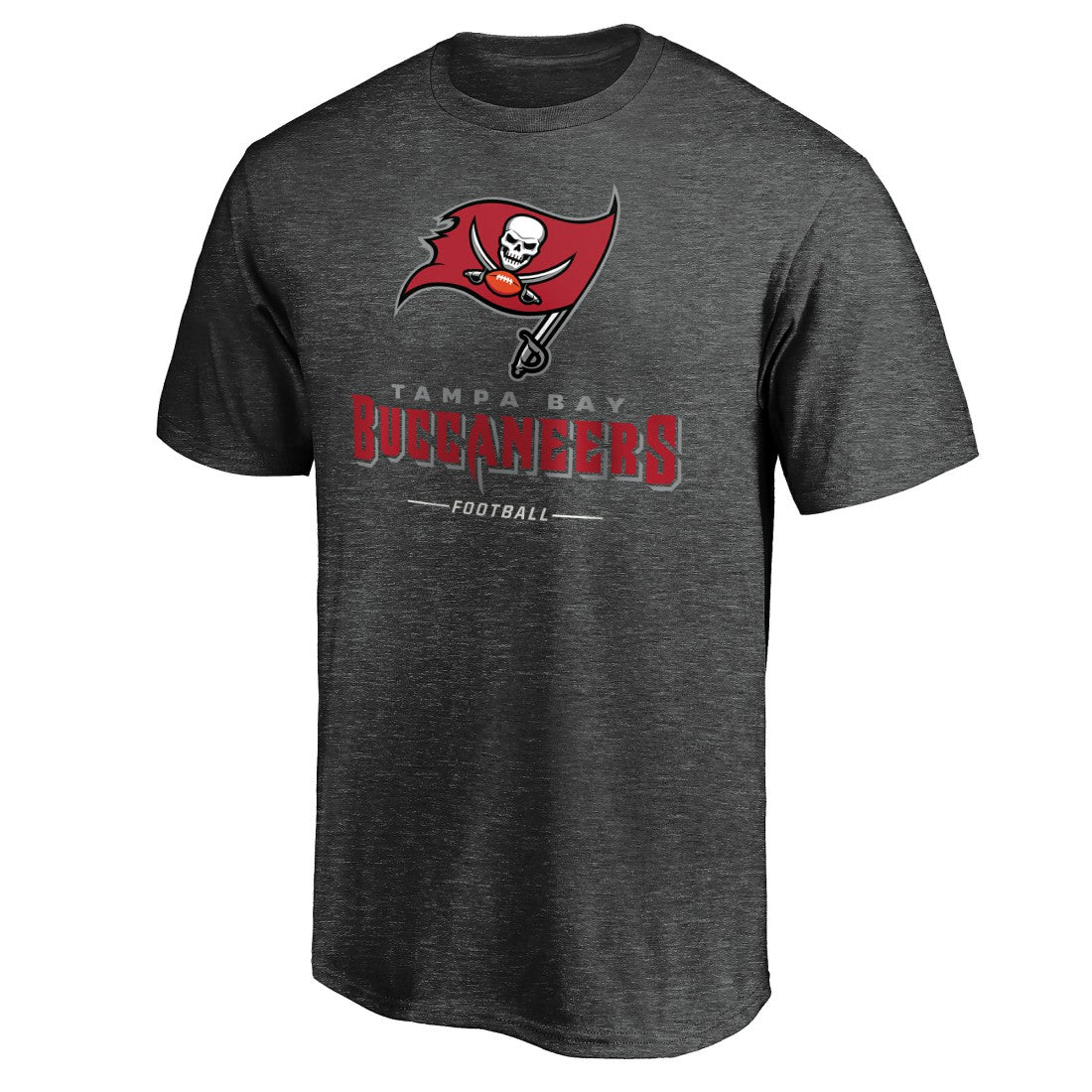 Tampa Bay Buccaneers Team Lockup T-Shirt Charcoal - NFL