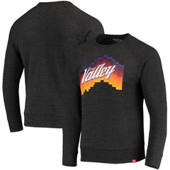NBA - Phoenix Suns Sportiqe Harmon Raglan Tri-Blend Pullover Sweatshirt - Heathered Black