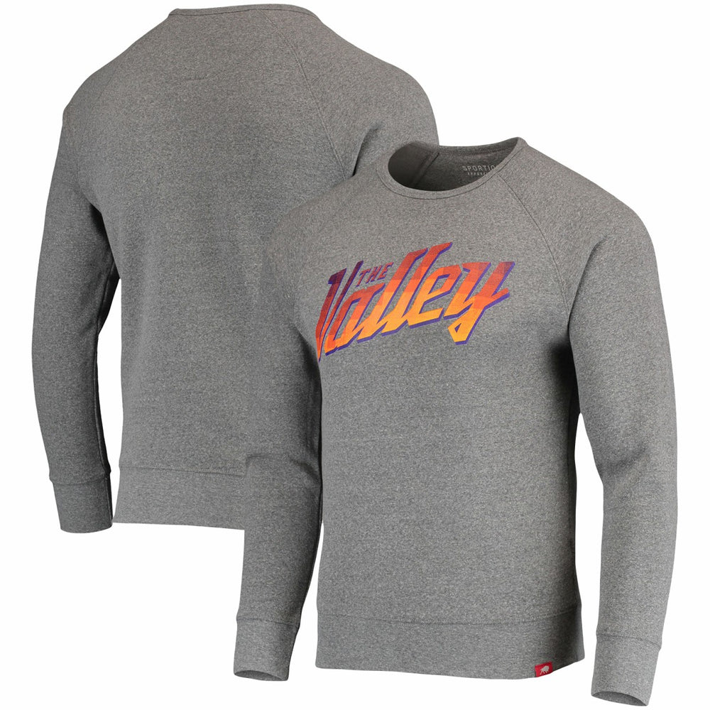 NBA - Phoenix Suns Sportiqe Harmon Raglan Tri-Blend Pullover Sweatshirt - Gray